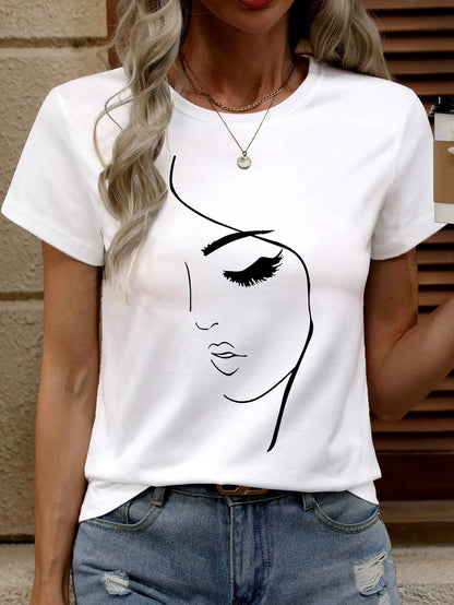 T-Shirt Femme Y2K Imprimé Aesthetic – Style Tendance