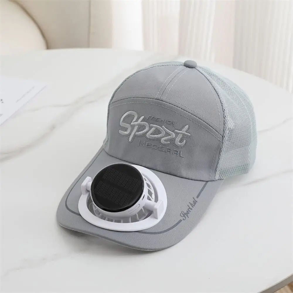 Casquette Ventilateur Solaire & USB Rechargeable – Été & Extérieur