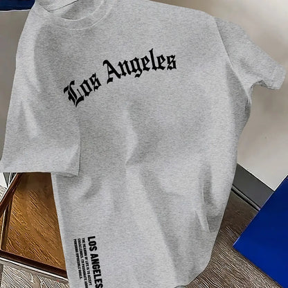 T-shirt Homme Los Angeles en Coton – Coupe Ample Casual & Confortable