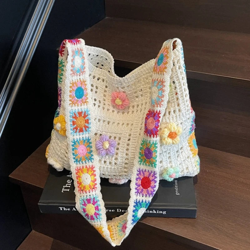 Sac Crochet Bohème Femme – Sac Tendance Printemps Été