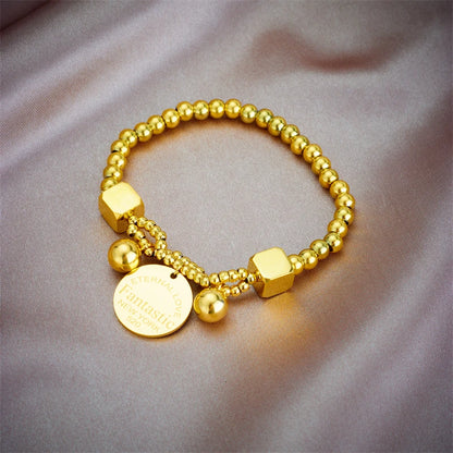Bracelet Femme Croix & Cœur – Plaqué Or