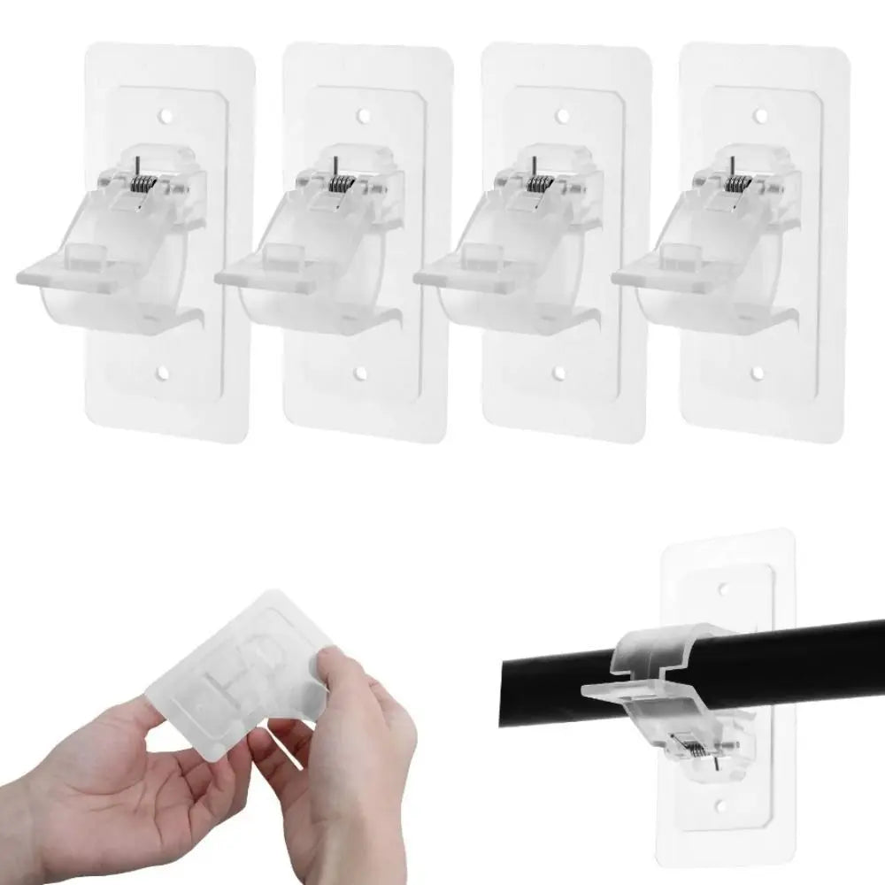 Support tringle rideau avec ou sans perçage adhésif – lot de 2