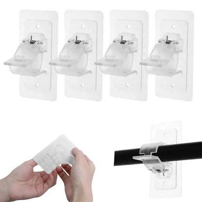 Support tringle rideau avec ou sans perçage adhésif – lot de 2