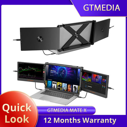 Moniteur portable double écran GTMEDIA, IPS 11,6", 1080p, 60Hz