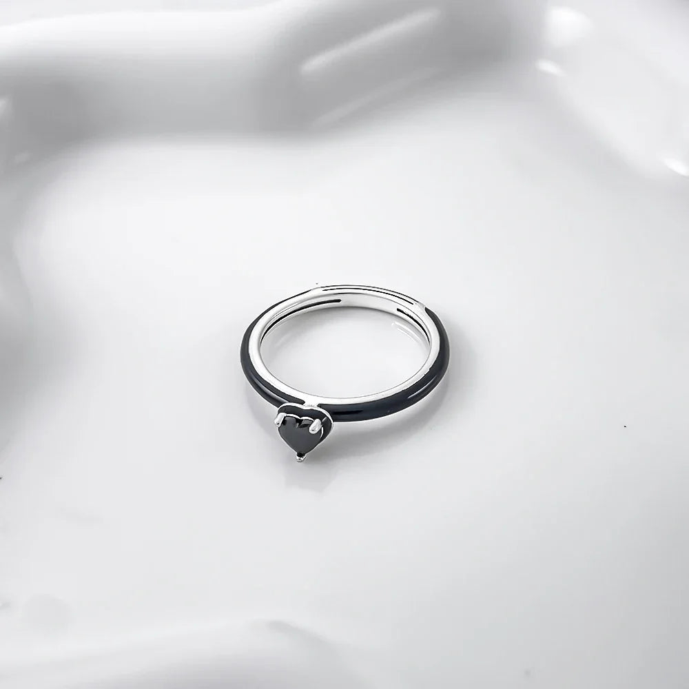 Bague Cœur Zircon Argent 925 – Élégante & Tendance Femme