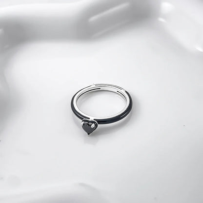 Bague Cœur Zircon Argent 925 – Élégante & Tendance Femme