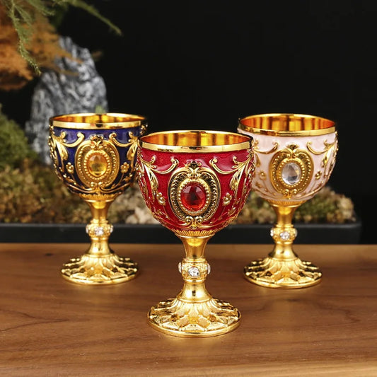 Calice Saint Graal ⚜️ – Coupe médiévale vintage gravée à la main
