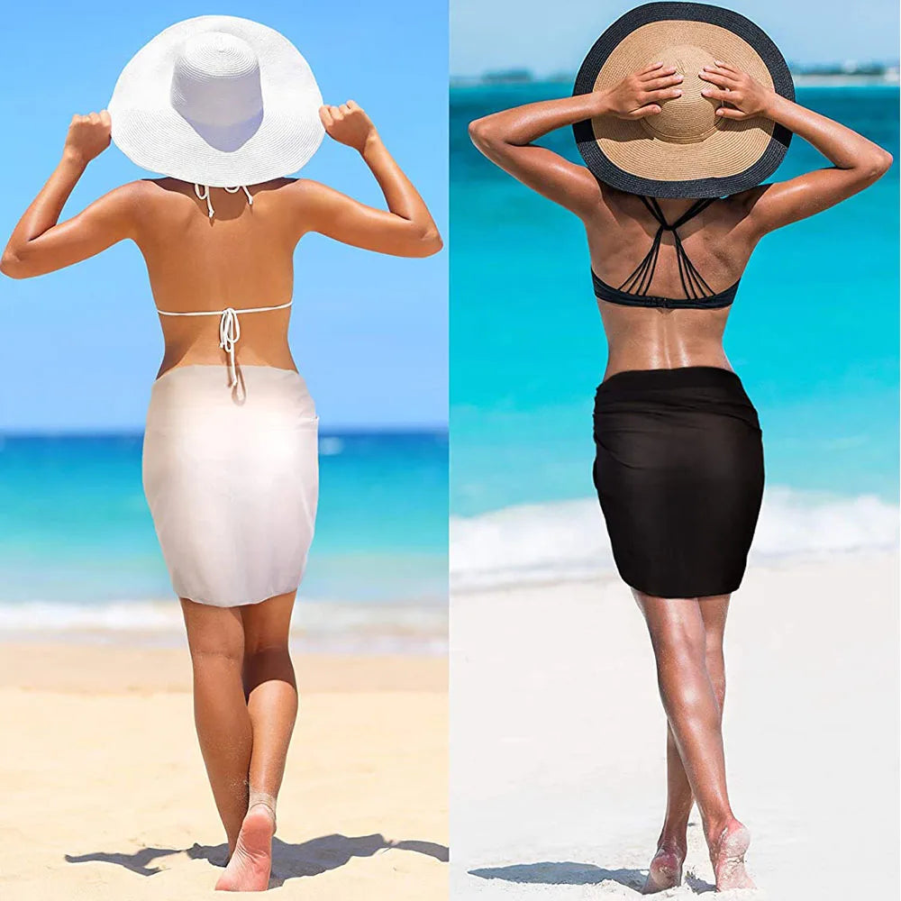 Paréo court femme – Voile léger pour plage & piscine
