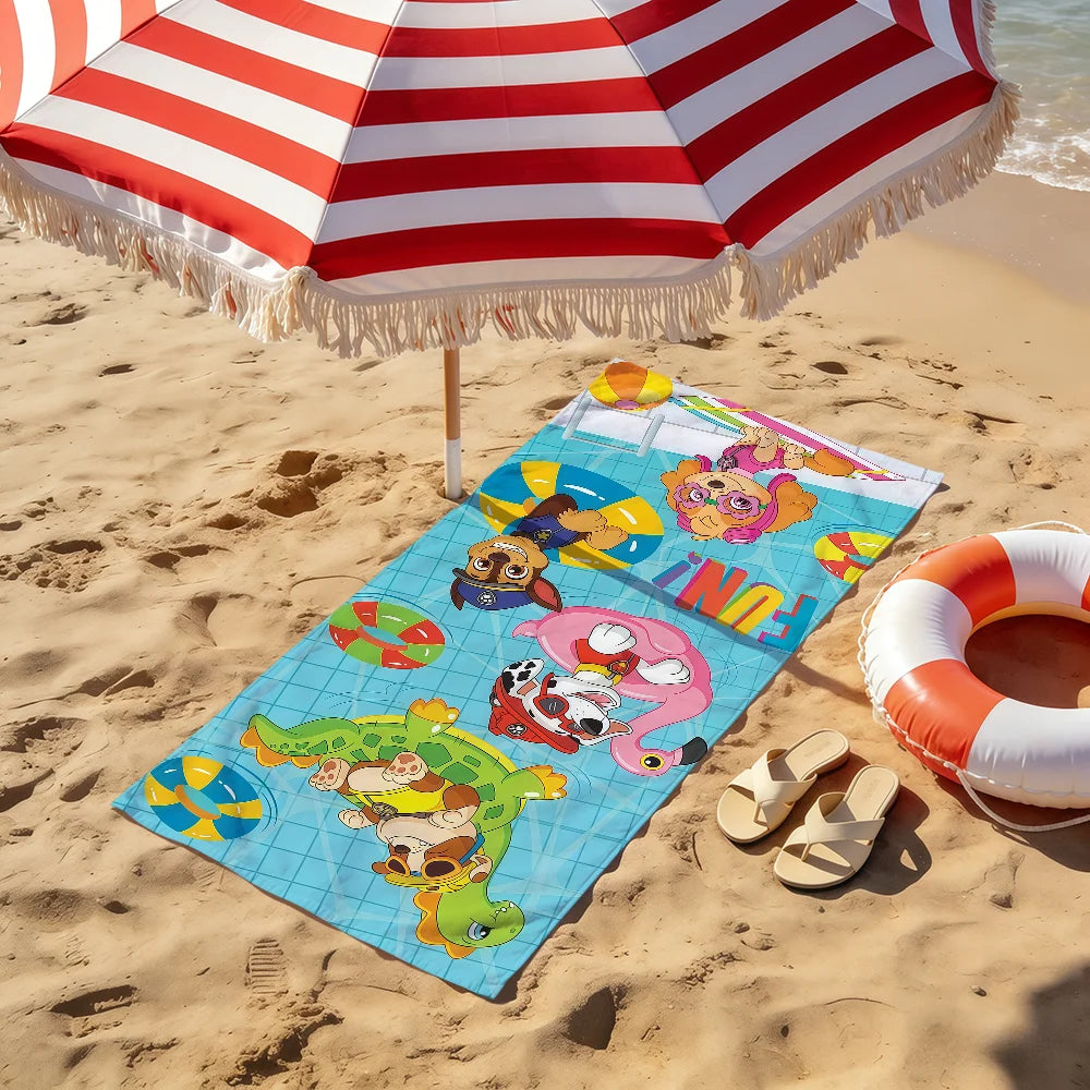 Serviette Enfant Motif Chien Dessin Paw Patrol – Plage, Bain & Piscine