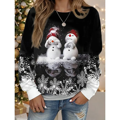 Sweat de Noël Femme 🎄 Col Rond | Confort Style Hiver