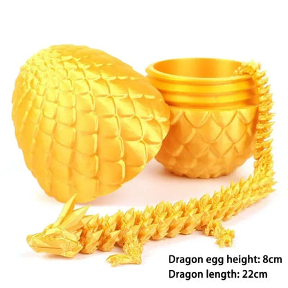 Œuf Dragon Caméléon 3D 🐉 – Jouet déco anti-stress