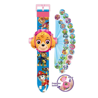 Montre de projection 3D Paw Patrol pour enfants, Chase Marshall Rocky, modèle de dessin animé, ensemble de jouets de figurines d'action, bracelet Animé