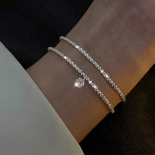 Bracelet Cœur Argent 925 Style – Chaîne Ajustable Femme