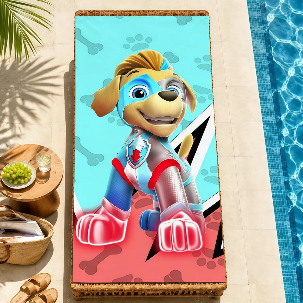 Serviette Enfant Motif Chien Dessin Paw Patrol – Plage, Bain & Piscine