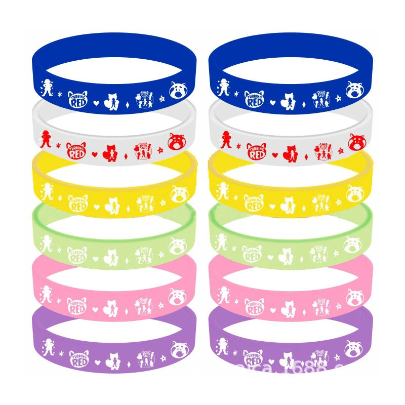 Bracelet en silicone imprimé film Moana disney, 12 pièces, princesse encanto, bijoux de fête, jouet pour enfants, cadeau