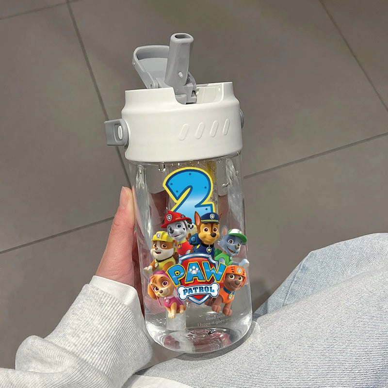 Gobelet Enfant avec Paille – Gourde Portable Motif Paw Patrol