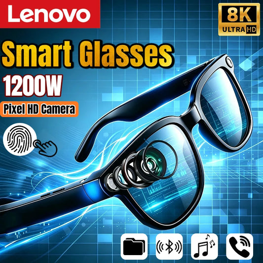 Lunettes Connectées Bluetooth – Caméra, Assistant Vocal & Commande Tactile