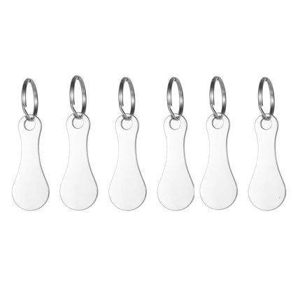 3/6PCS Jeton caddie porte-clés métal – lot pratique anti-oubli