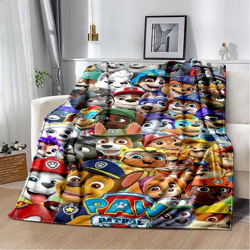 Couverture Plaid Douce Motif Chiens Dessin Paw Patrol– Canapé, Lit & Salon