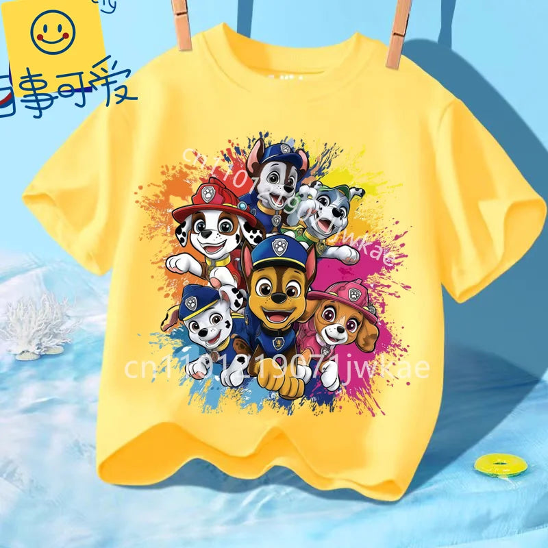 T-shirt Enfant Paw Patrol / Pat’ Patrouille – Manches Courtes Coton Été