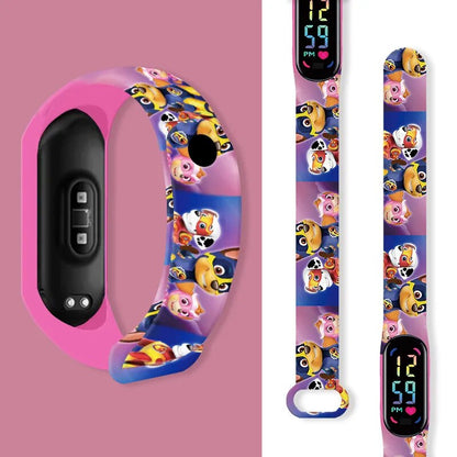 Montres numériques originales Paw Patrol pour enfants, figurine d'anime de dessin animé, montre électronique tactile LED