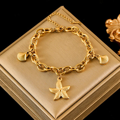 Bracelet Femme Étoiles & Lune – Plaqué Or