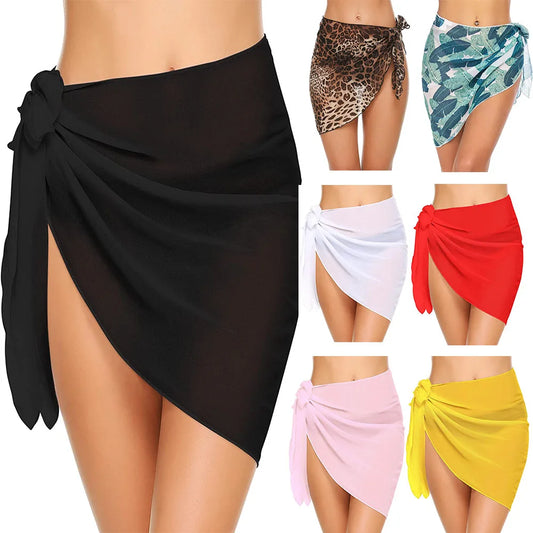Paréo court femme – Voile léger pour plage & piscine