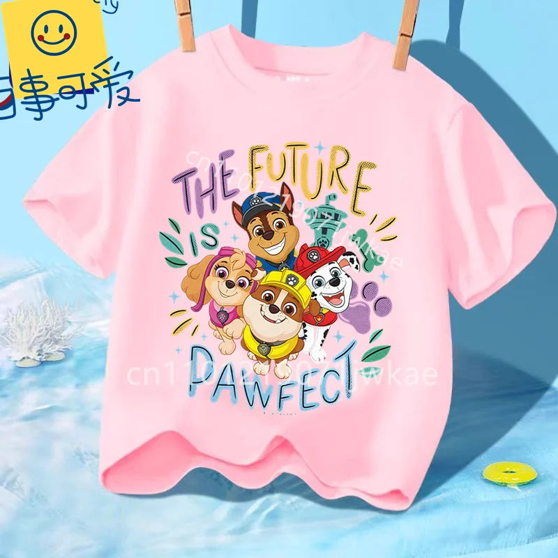 T-shirt Enfant Paw Patrol / Pat’ Patrouille – Manches Courtes Coton Été
