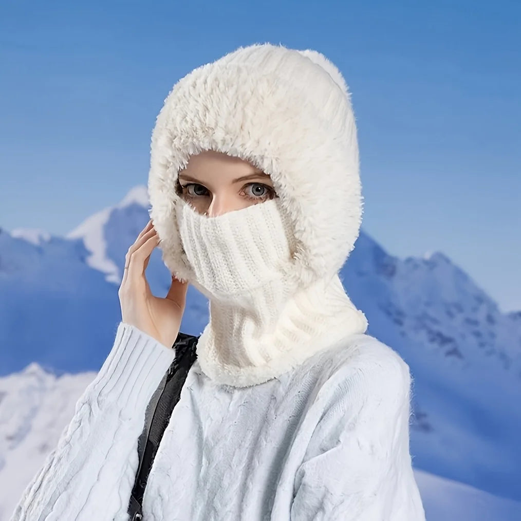 Bonnet d’Hiver Femme ❄️ Épais & Chaud – Anti-vent & Ski