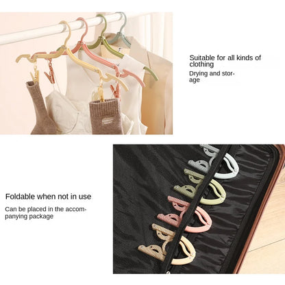 Cintre de voyage pliable avec pinces – Léger et compact