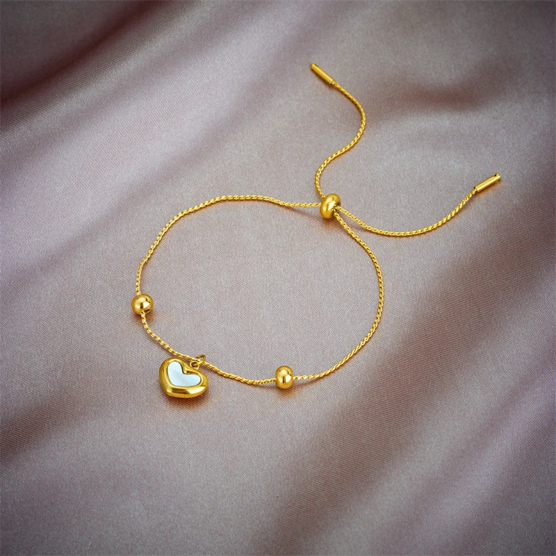 Bracelet Femme Croix & Cœur – Plaqué Or