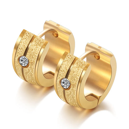 Boucles d’Oreilles Créoles Dorées Femme – Acier Inoxydable