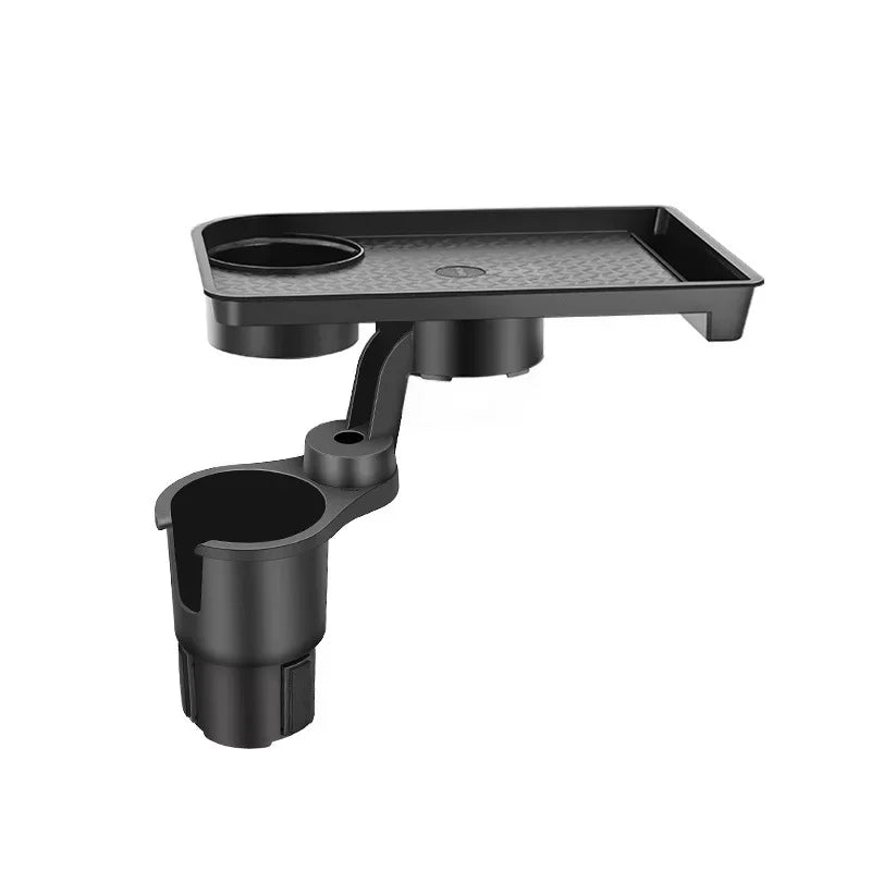 Support Gobelet Voiture Multifonction – Plateau Snack 360° Réglable