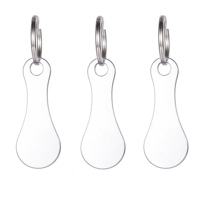 3/6PCS Jeton caddie porte-clés métal – lot pratique anti-oubli