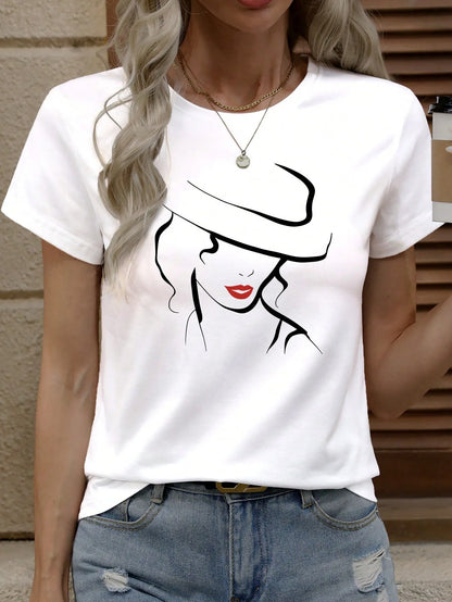 T-Shirt Femme Y2K Imprimé Aesthetic – Style Tendance
