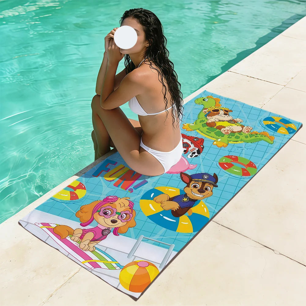 Serviette Enfant Motif Chien Dessin Paw Patrol – Plage, Bain & Piscine
