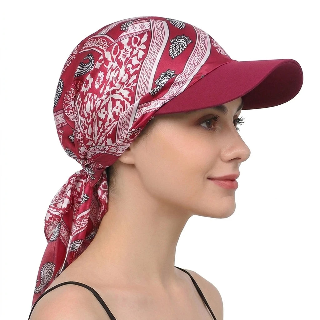 Casquette Foulard Femme Imprimée – Satinée, Légère & Respirante