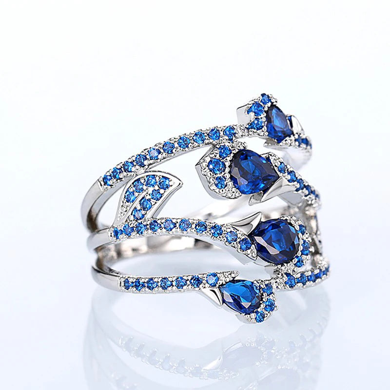 Bague Zircon Bleu – L’éclat qui attire tous les regards 💙✨
