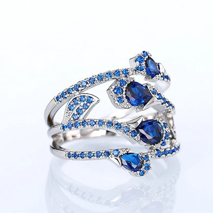 Bague Zircon Bleu – L’éclat qui attire tous les regards 💙✨