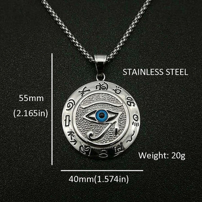 Collier Œil d’Horus Vintage – Acier Inoxydable