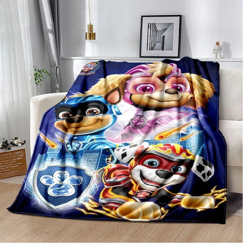 Couverture Plaid Douce Motif Chiens Dessin Paw Patrol– Canapé, Lit & Salon
