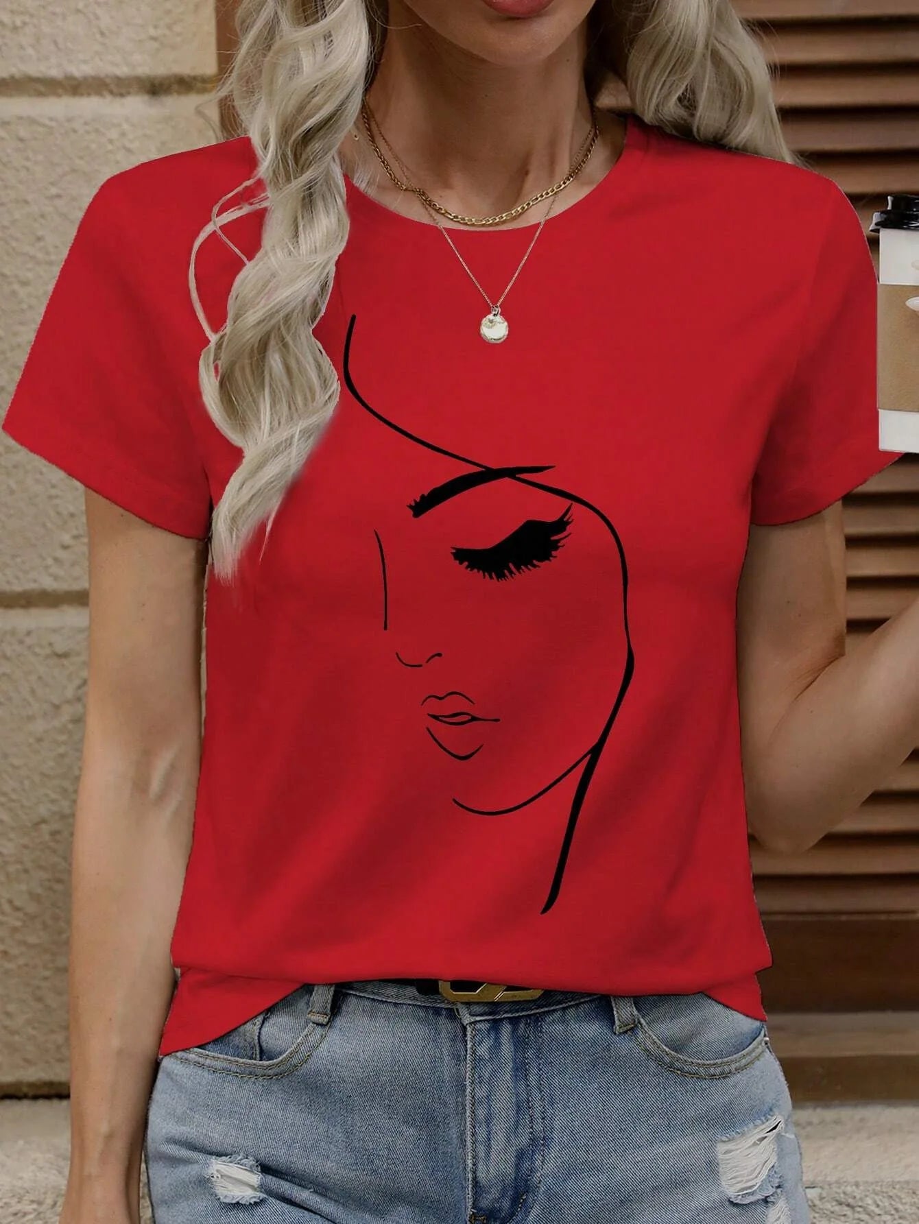 T-Shirt Femme Y2K Imprimé Aesthetic – Style Tendance