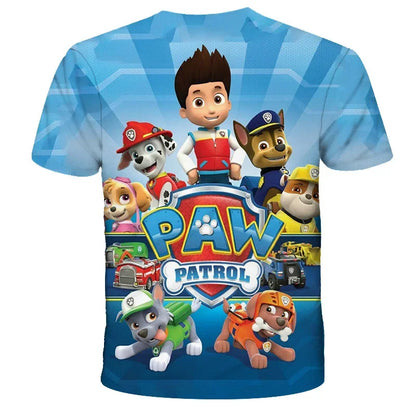 T-shirt Enfant Motif Chien Paw Patrol – Manches Courtes, Style 3D