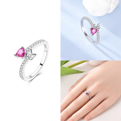 Bague Cœur Zircon Argent 925 – Élégante & Tendance Femme