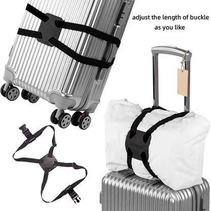 Sangle de Valise Croisée – Ceinture Fixation Bagage Élastique