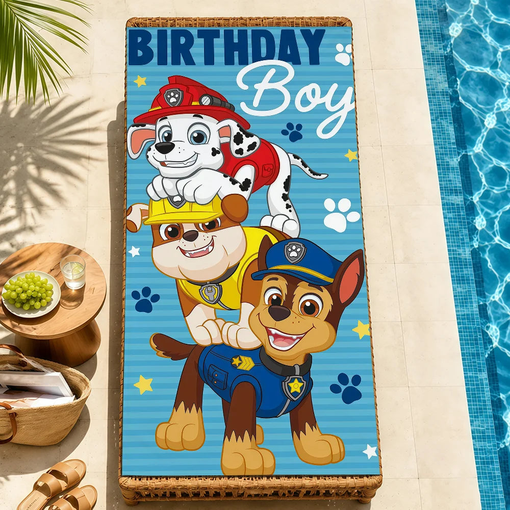 Serviette Enfant Motif Chien Dessin Paw Patrol – Plage, Bain & Piscine