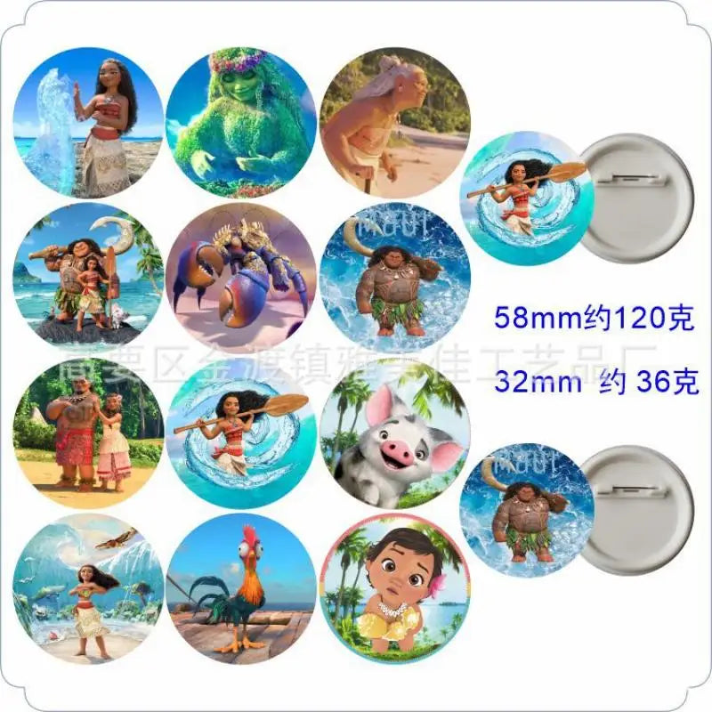 Bracelet en silicone imprimé film Moana disney, 12 pièces, princesse encanto, bijoux de fête, jouet pour enfants, cadeau