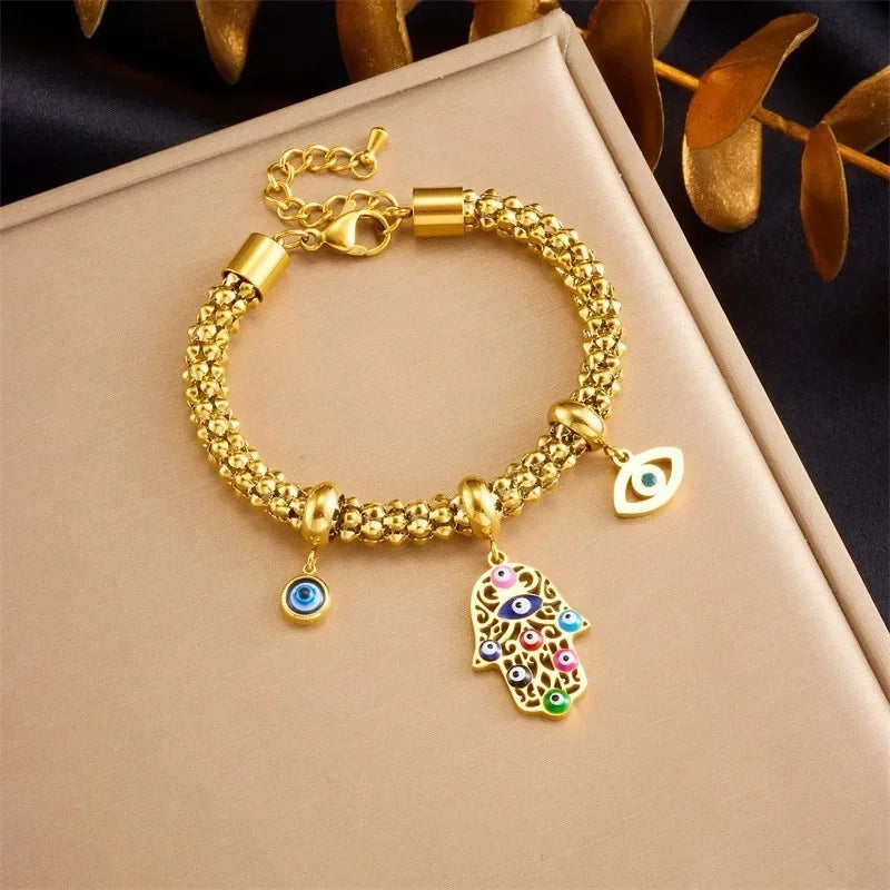 Bracelets chic avec pendentif– Acier Titane