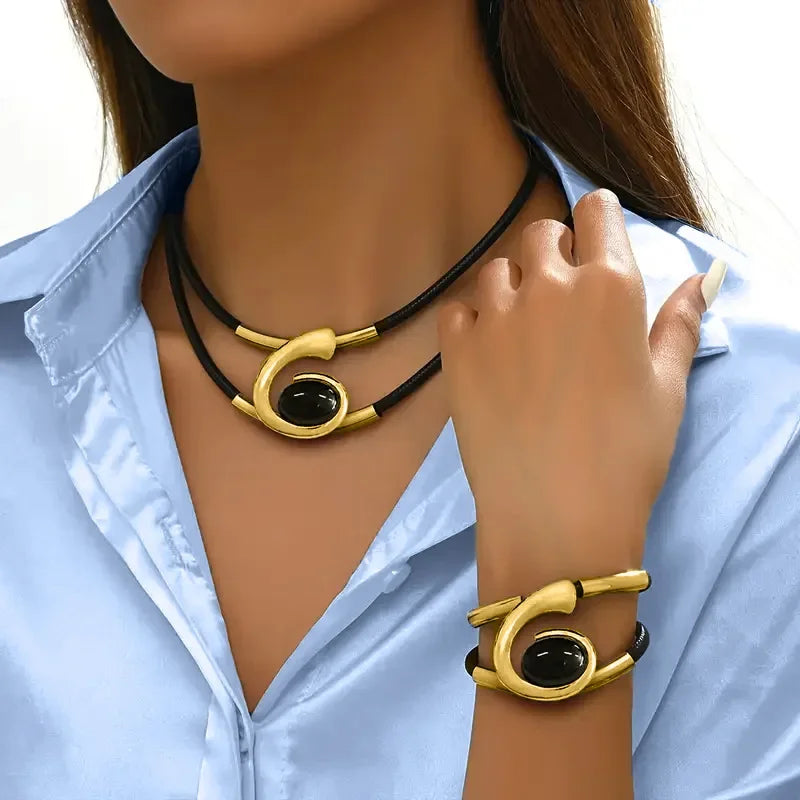 Ensemble Bohème Spirale – Collier & Bracelet Ethnique