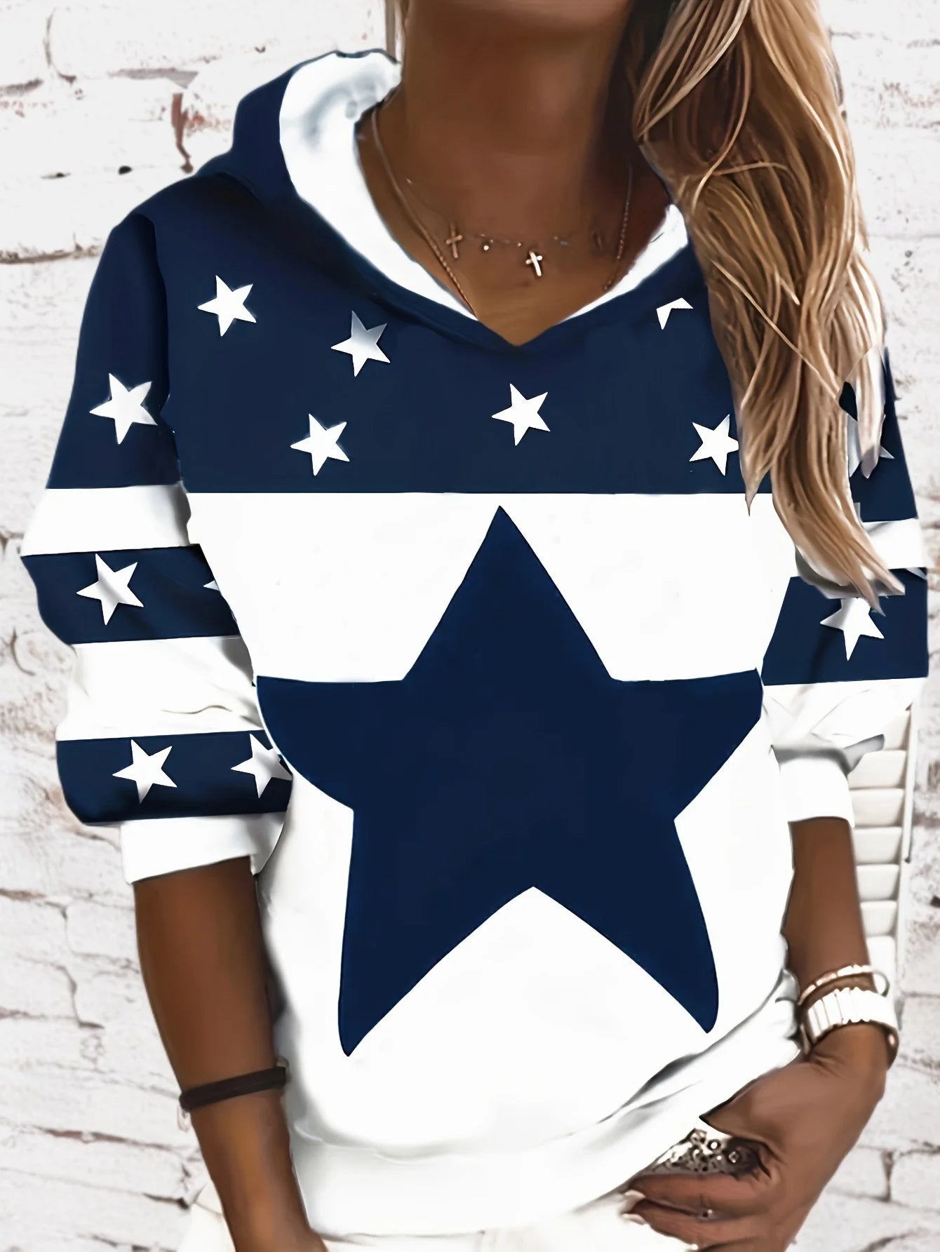 Sweat à Capuche Femme Motif Ancre – Style Casual & Confort